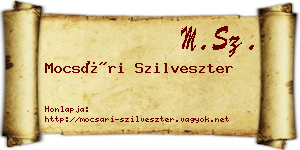 Mocsári Szilveszter névjegykártya